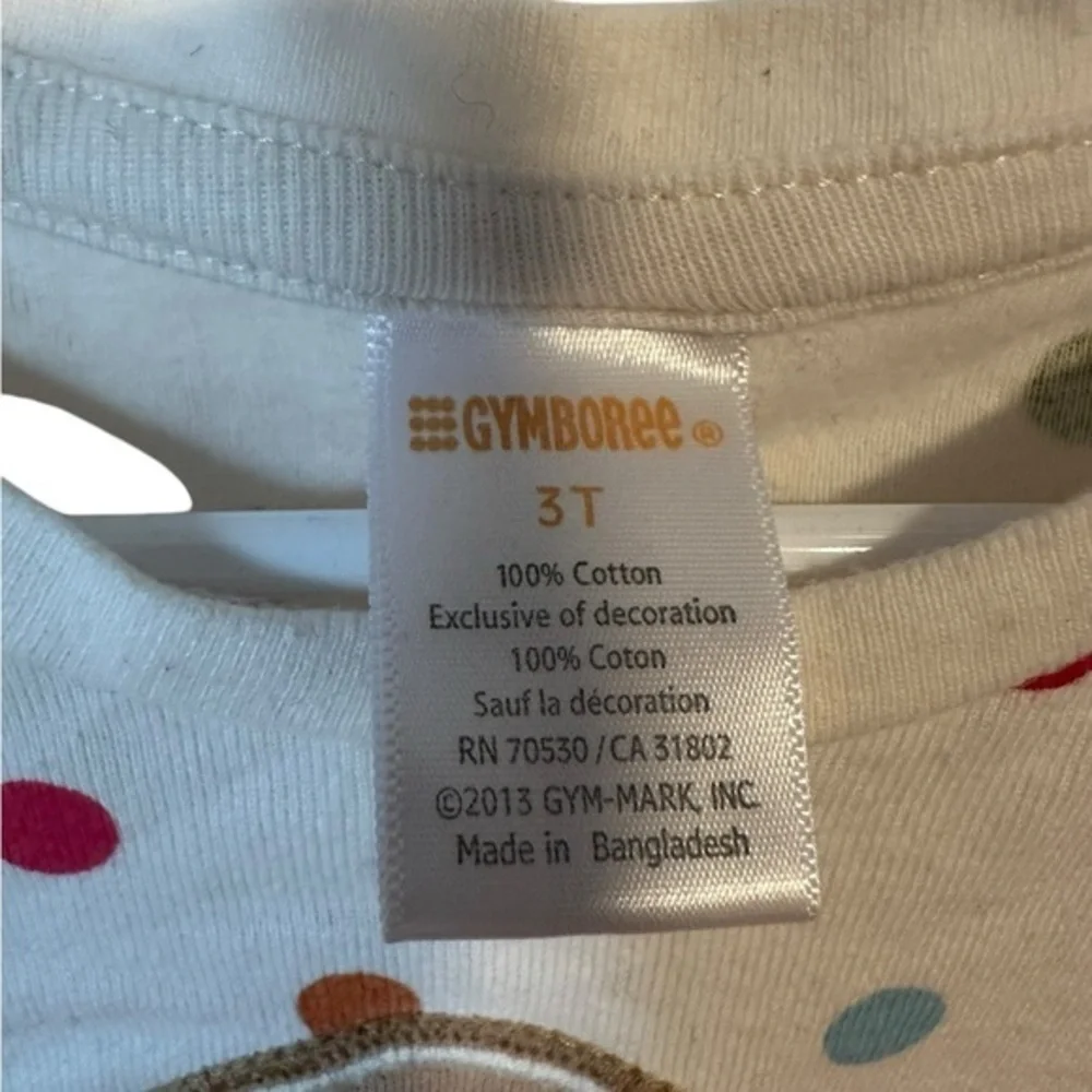 Gymboree winter‎ cheer shirt 3T gingerbread cookie rainbow top holiday